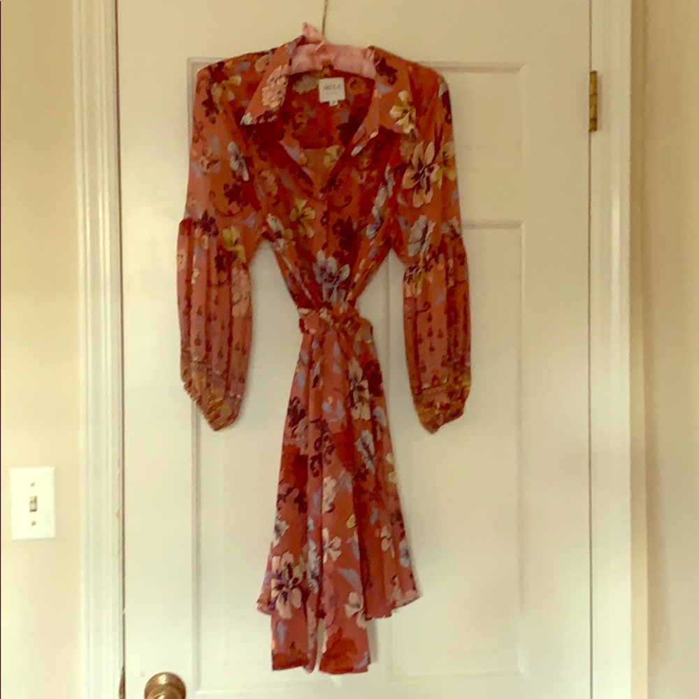 Misa Button Down Collared Dress Sz M
